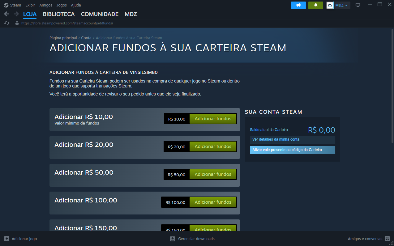 Giftcard Steam